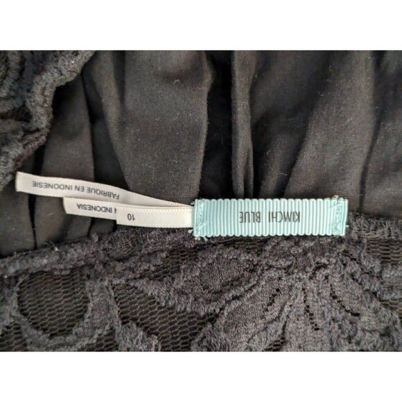 Black Lace Mini Skirt Size 10 pockets whimsigoth dark academia romance Kimchi - Picture 5 of 6